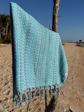 Ahi Rag Turquoise — Salt Rag™ Sand-Resistant Turkish Beach Towel